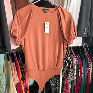 Express Women's Terracotta Bodysuit Top